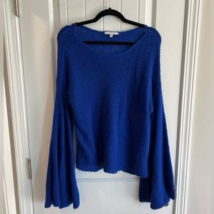 Women’s Favlux Royal Blue Sweater with Bell Sleeves